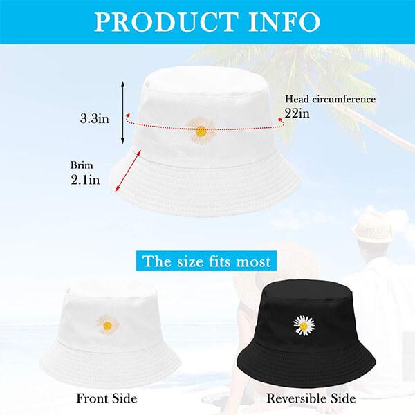 White and Black Customized Reversible Hat