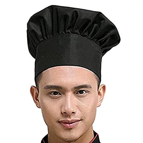 Black Customized Unisex Adjustable Pack of 2 Cooking Hat