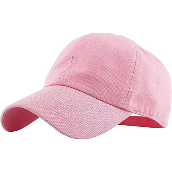 Pink Customized Unisex Cotton Free Size Cap
