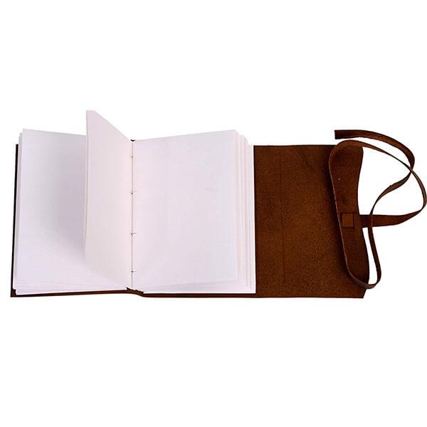 Dark Brown Customized Leather Journal Writing Notebook (7''x5'')