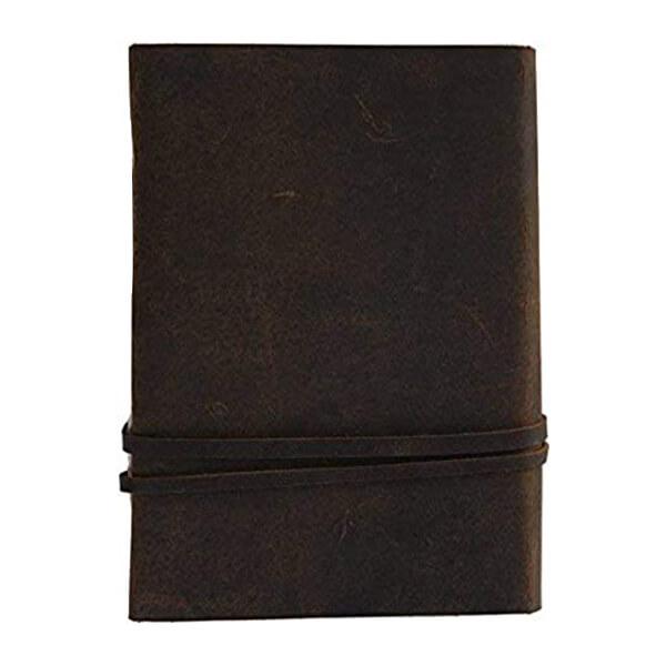 Brown Customized Leather Journal (200 Unruled Pages 18cm x 13cm x 2cm)