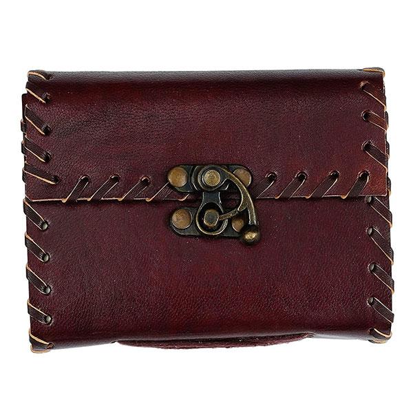 Brown Customized Leather Diary Handmade Paper Notebook Journal with Lock for Writing Notes Gifts and Memories (4