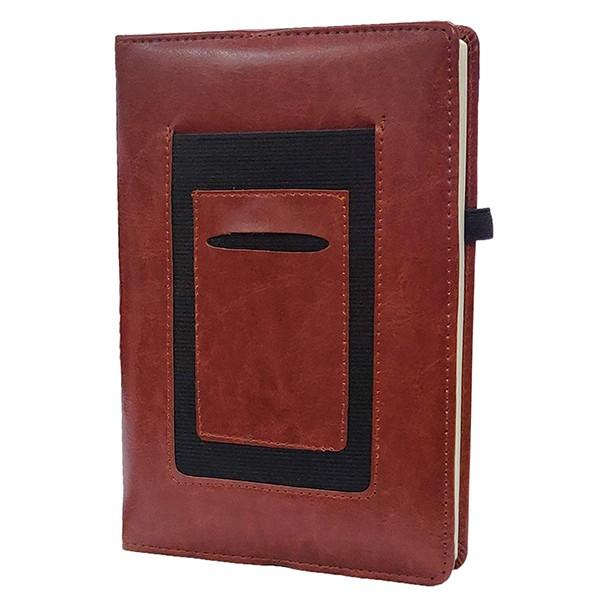 Brown Customized Hard Bound Diary with PU Leather (A5, 5.8