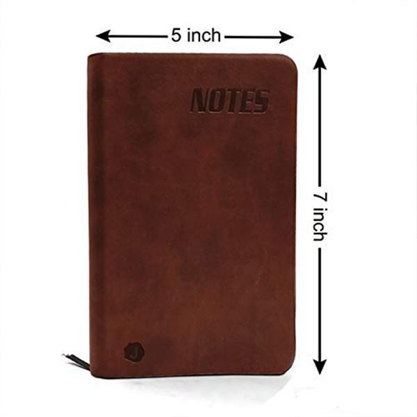 Brown Customized Soft Leather Finish Executive Diary Notebook, (Size 18 x 13 cm, 80 GSM, 166 Pages)
