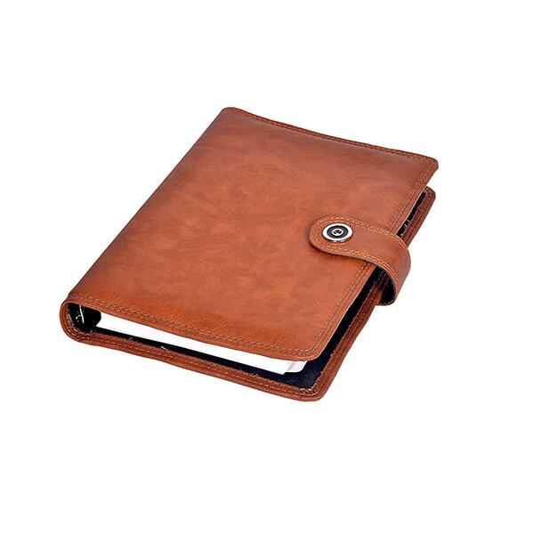 Brown Customized 2022 Executive Style Superior Leather New Year Diary (25 cm x 18 cm x 2.5 cm)