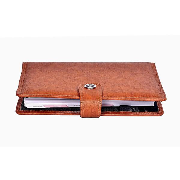 Brown Customized 2022 Executive Style Superior Leather New Year Diary (25 cm x 18 cm x 2.5 cm)