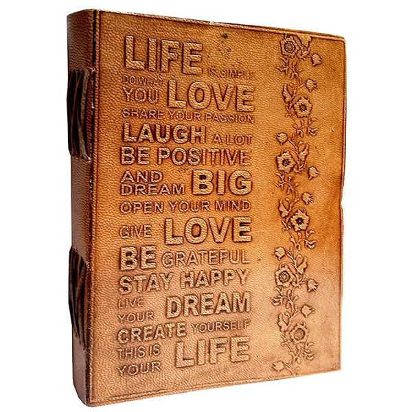 Light Brown Customized Leather Corporate/Executive Diary Notebook (5 x 7 Inch)