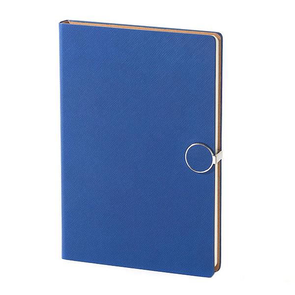 Blue Customized Executive A-5 PU Leather Notebook Journal Diary with Metal Clasp Closure