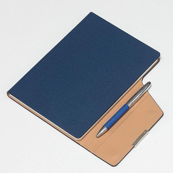 Indigo Blue Customized A5 Faux Leather Magnetic Flap Closure Diary