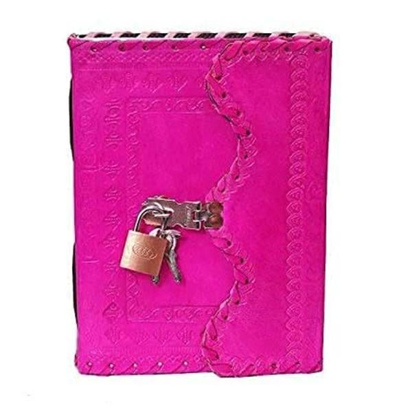 Magenta Customized Leather Diary (7