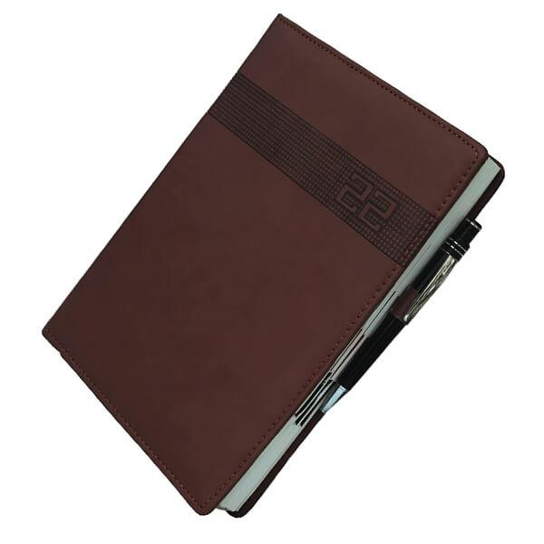 Brown Customized Elegant & Sleek Executive PU Leather Cover Diary, Edition 2022 Year Planner