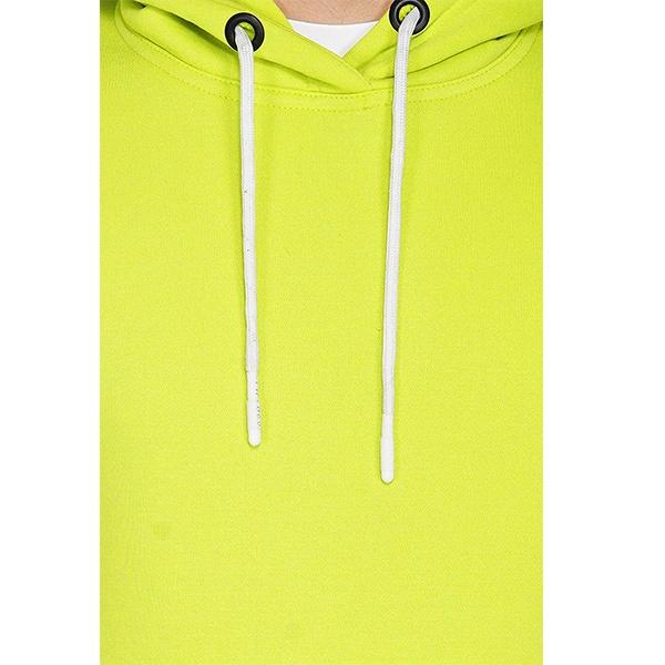 Neon Green Customized Men's Poly Cotton Hoodie