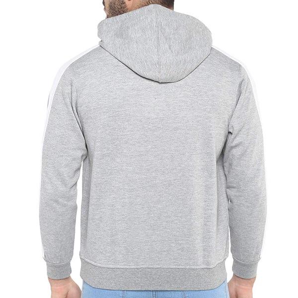 Grey Customized Men's Poly Cotton Hooded Neck Sweat Shirt