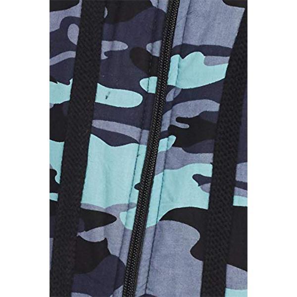 Blue Customized Men's Camouflage/Military Hooded Jacket