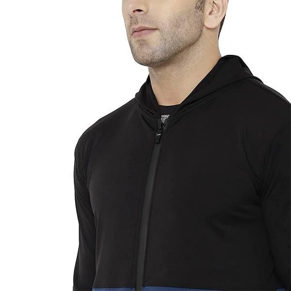Black Blue Customized Men Winter Wear Sports Zipper Jacket
