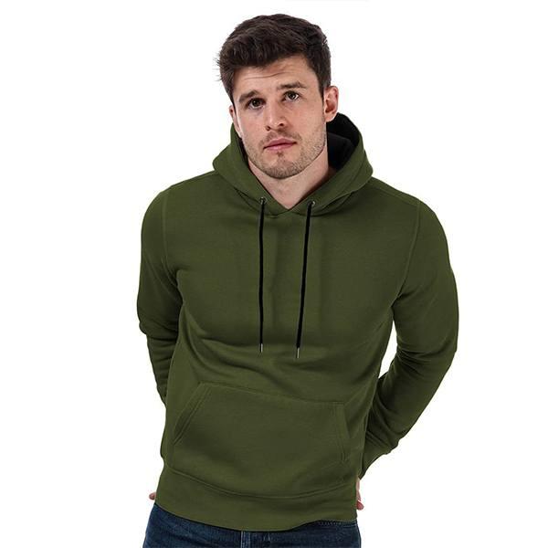 Dark Green Customized Plain Hoodie/Sweatshirt For Men