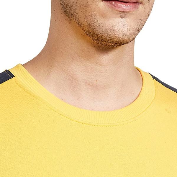 Yellow Customized Men's Cotton Hooded Neck Sweatshirts