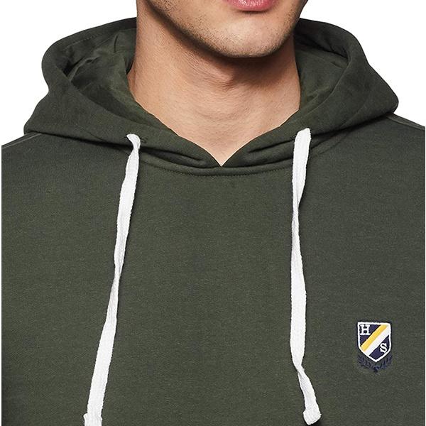 Green Customized Men's Cottonblend Hooded Neck Hoodie