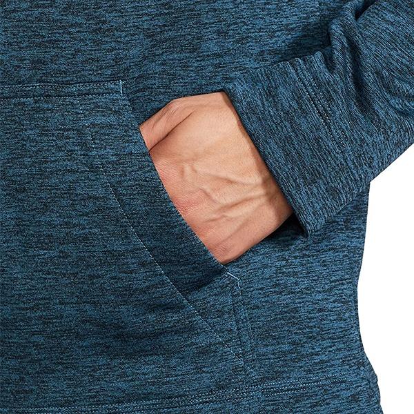 Blue Customized Adidas Men's Polyester Hooded Neck Sweatshirts