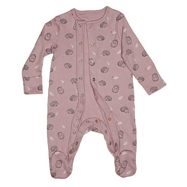 Dark Purple Customized Newborn Baby Front Open Long Sleeve 100% Cotton Unisex Sleep Suit/Romper/Jumpsuit (3-6 Months)