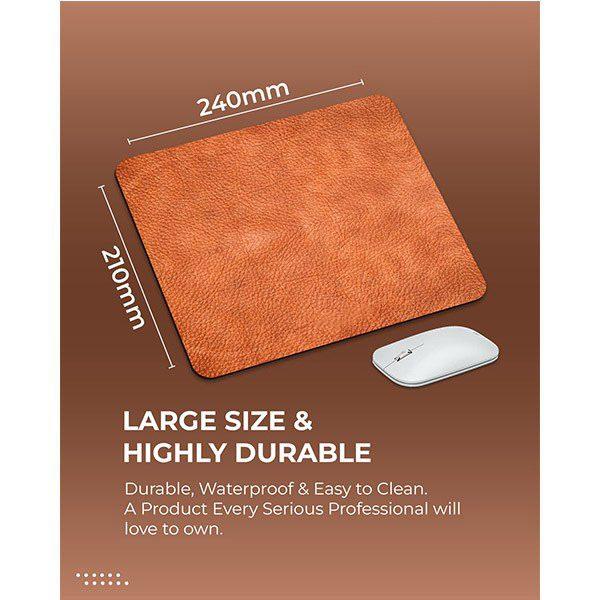 Brown Customized Mouse Pad, Large Printed Premium Waterproof Anti Skid Rubber Base for Desktop, Laptop, PC, Office (Size-240 x 210 x 3 mm)
