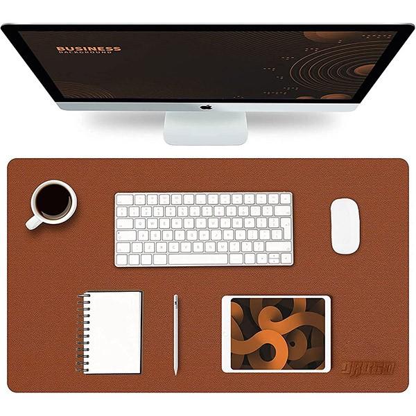 Brown and Grey Customized Dual-Sided Mouse Pad Desk Mat, Laptop Pad (Size - 90 x 45cm)