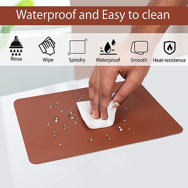 Tan and Light Grey Customized Vegan PU Leather Mouse Pad for Laptop Notebook Gaming Computer Non-Slip Anti Skid Dual Color Reversable Mouse Pad for Work from Home Splash Proof (Size - 10 x 8 Inch)