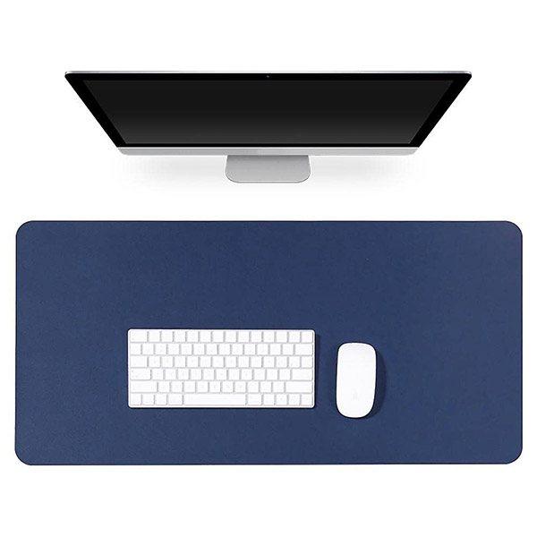 Dark Blue Customized Desk Extended Waterproof Microfiber Gaming Keyboard Mouse Pad, Rectangle One Side Mouse Pad (60x30 cm)