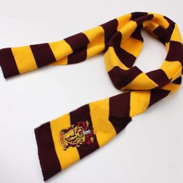 Yellow Customized Harry Potter Themed Knit Scarf Muffler