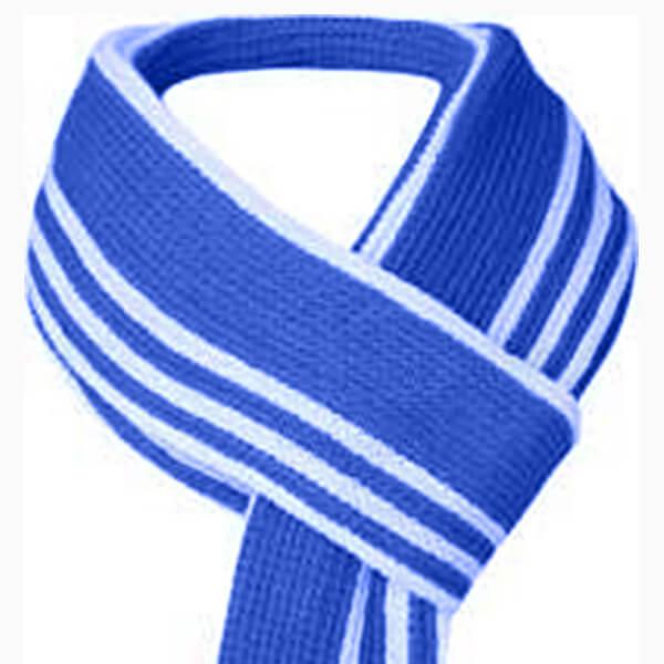 Blue -White Striped Customized Unisex Woollen Muffler