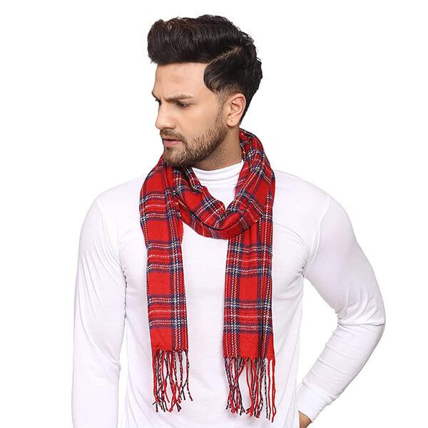 Red Striped Customized Unisex Scarf