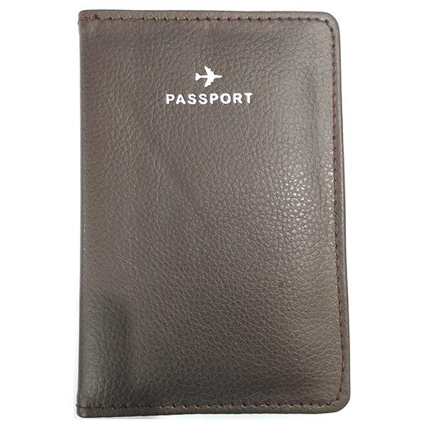 Brown Customized Passport Cover Case Holder