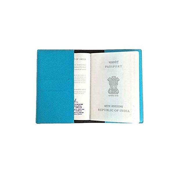 Turquoise Blue Customized Passport Cover Wallet