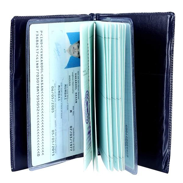 Blue Customized Compact Passport Cover/Holder
