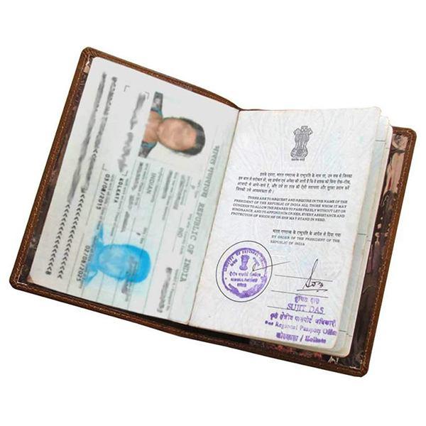 Black Customized Money Purse Travel Passport Holder Cover Wallet Organiser