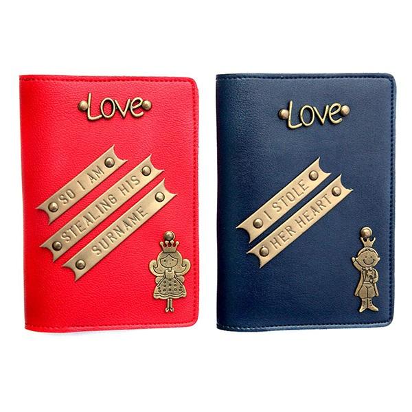 Blue Red Customized Unisex Passport Cover