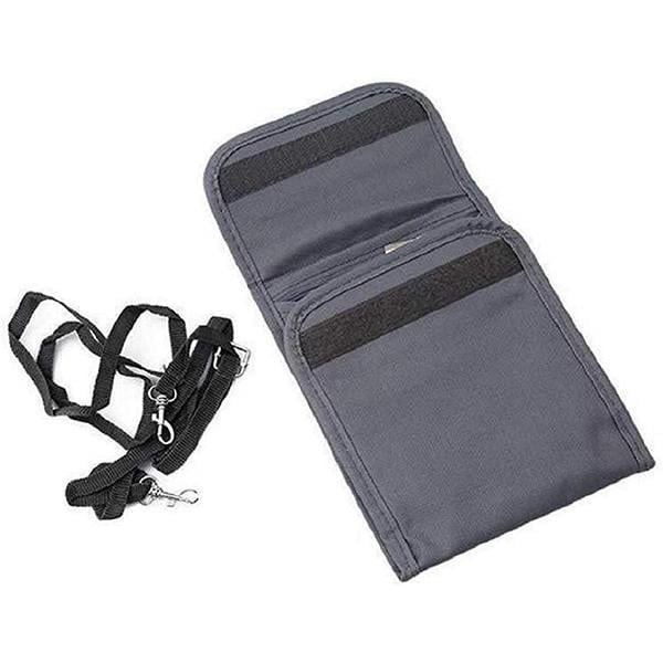 Grey Customized Neck Pouch & Passport Sling Bag for Men and Women