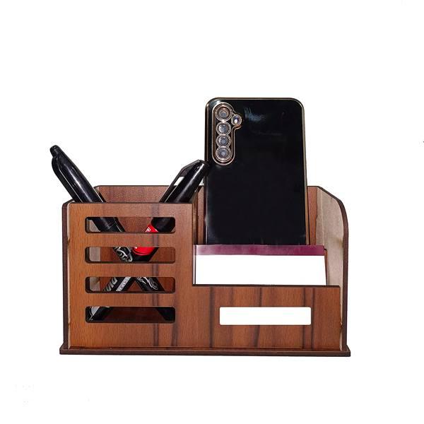 Brown Customized Pen Stand Card Holder for Study Table