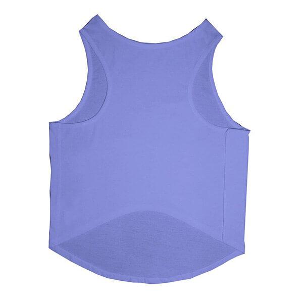 Lavendar Customized Pet Dog Round Neck Sleeveless Vest Tank T-Shirt Apparel/Clothes/Tees, Gift for Dogs