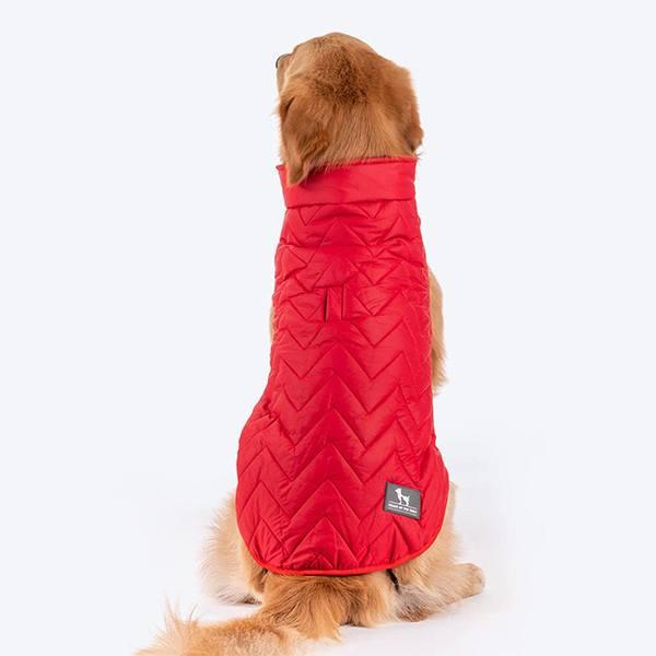 Red Customized Jacket For Dogs & Cats, Winter Wear