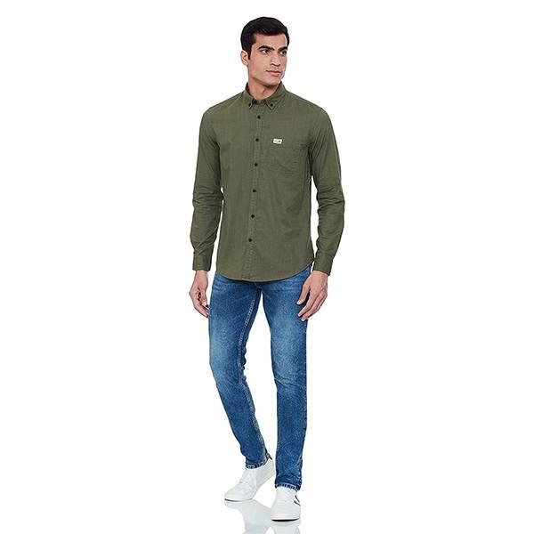 Green Customized U.S. POLO ASSN. Men's Regular Fit Shirt