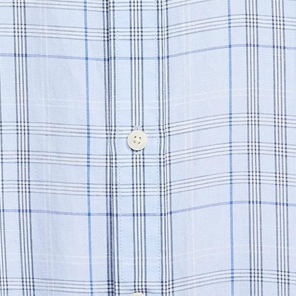 Blue Customized Men's Checkered Regular Shirt