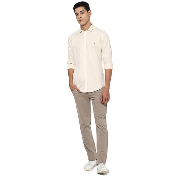 White Customized Men's Slim Shirt