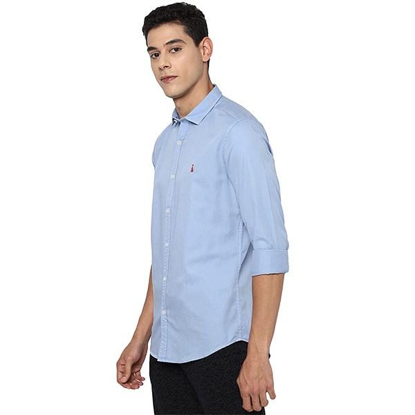 Light Blue Customized Men's Slim Shirt