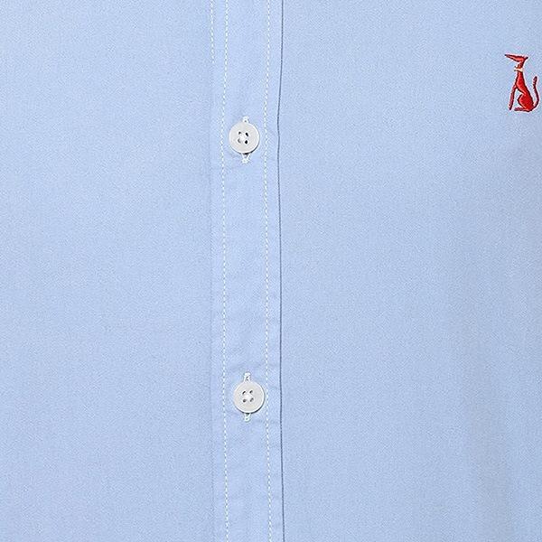 Light Blue Customized Men's Slim Shirt