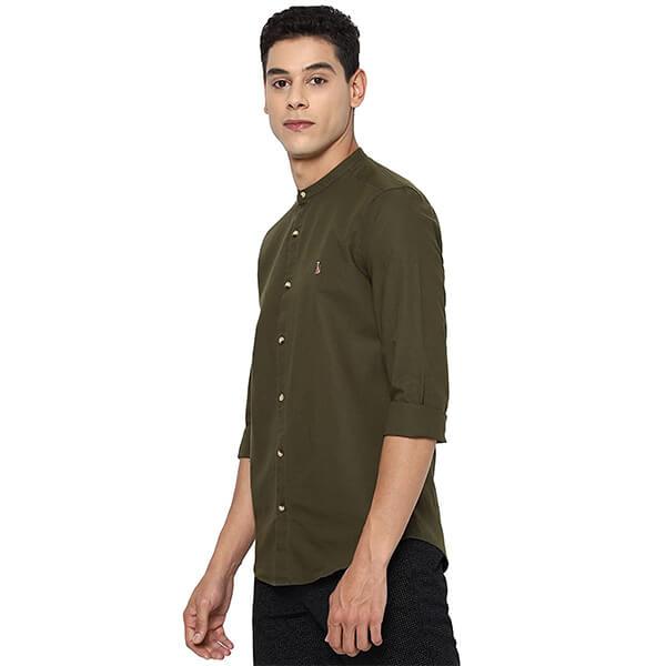 Green Customized Men's Slim Shirt