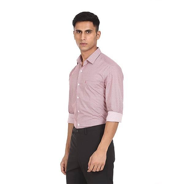 Pink Customized Men's Slim Shirt
