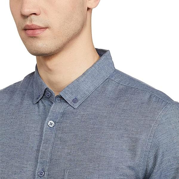 Blue Customized Men's Regular Shirt
