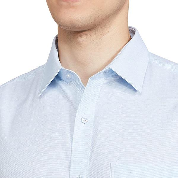 Light Blue Customized Raymond Men's Slim Shirt