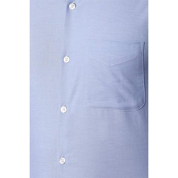 Blue Customized Peter England Men's Solid Slim Fit Formal Shirt